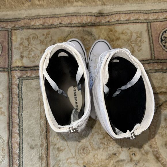 Converse CT All-Star XX-Hi Top Y2K Women’s Sz 8 White Lace-Up Knee-High Sneakers - Picture 5 of 14